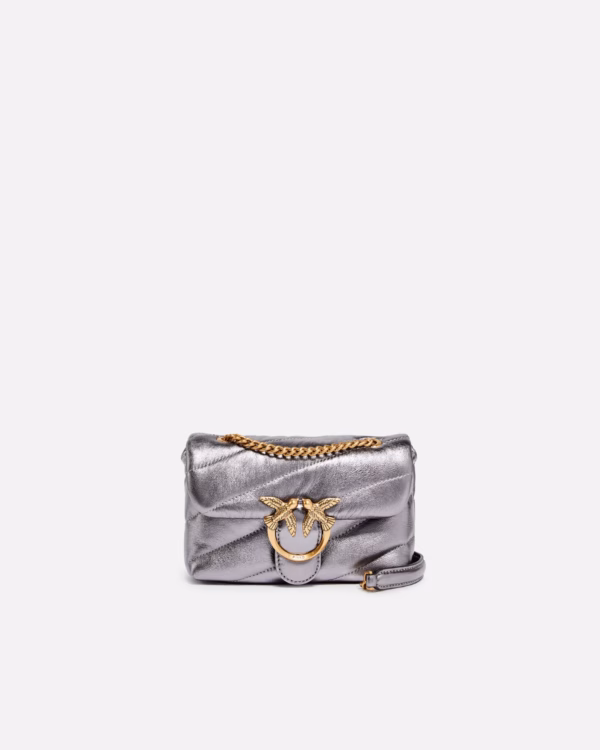 Borsa a tracolla Baby Love Bag Puff in nappa laminata