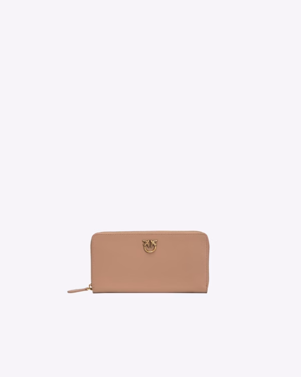 Portafoglio zip-around in pelle