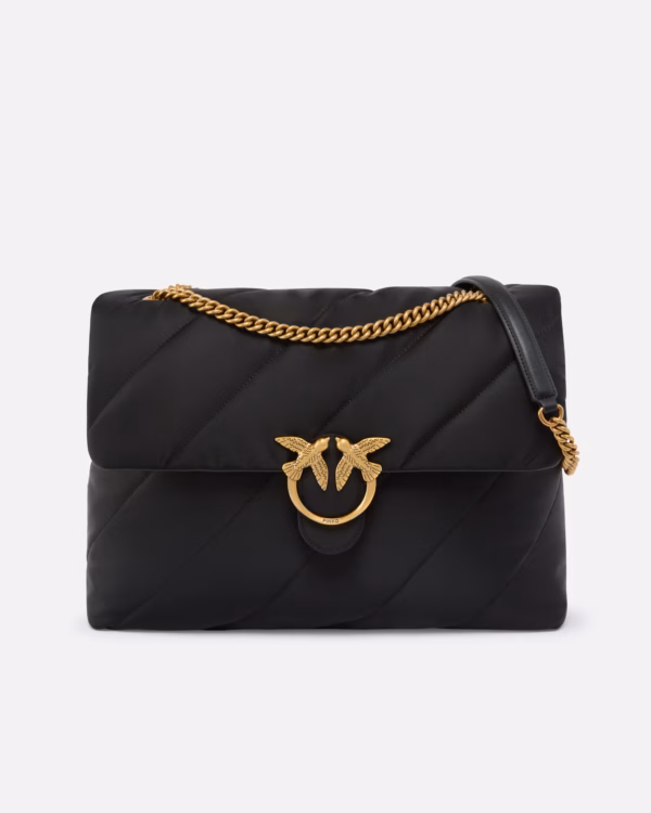 Borsa grande trapuntata Love Bag tessuto riciclato
