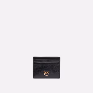 Portacarte in pelle shiny con logo
