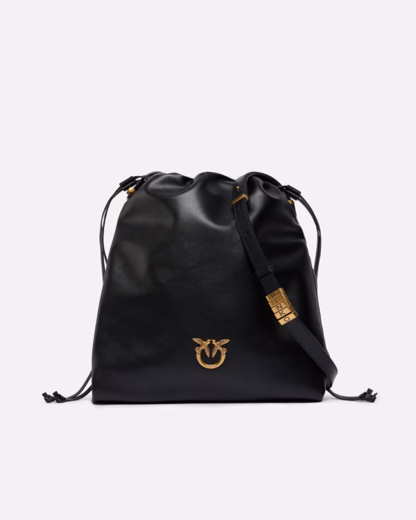 Borsa a spalla media Slouchy Bag verticale in pelle