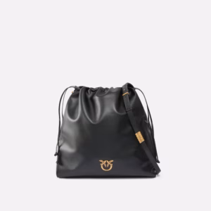 Borsa a spalla Mini Slouchy Bag in pelle con logo Love Birds