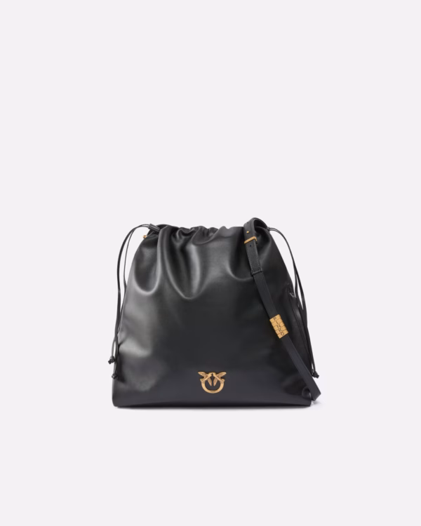 Borsa a spalla Mini Slouchy Bag in pelle con logo Love Birds