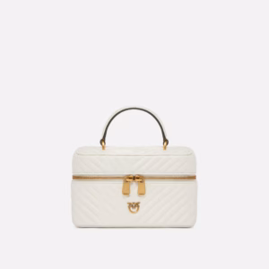 Beauty case a tracolla piccolo in nappa chevron