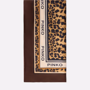 Foulard con stampa leopardata