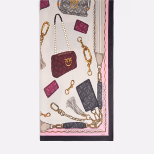 Foulard con stampa borse