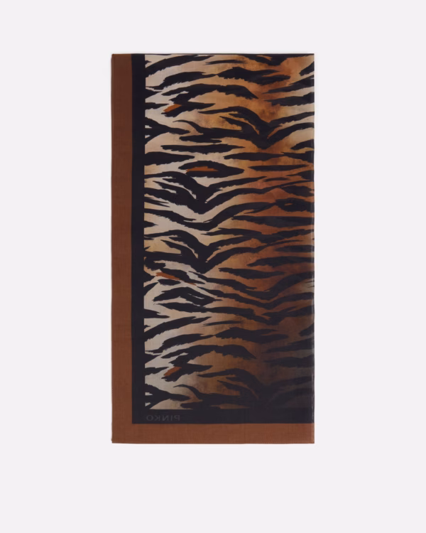 Foulard con stampa tigrata