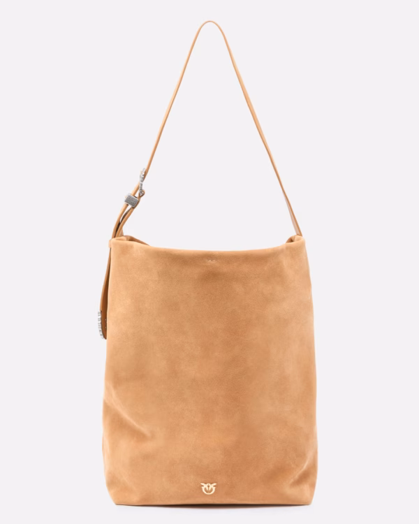 Borsa a tracolla grande Bucket Big in suede