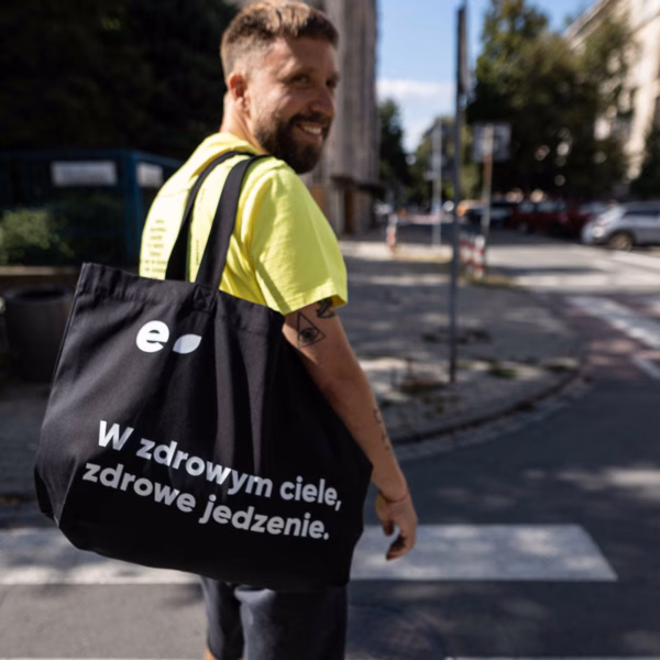 Torba bawełniana – W zdrowym ciele, zdrowe jedzenie.