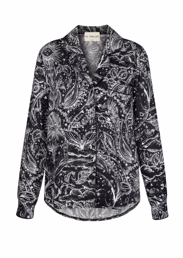 KOSZULA SIESTA PYJAMA BLACK